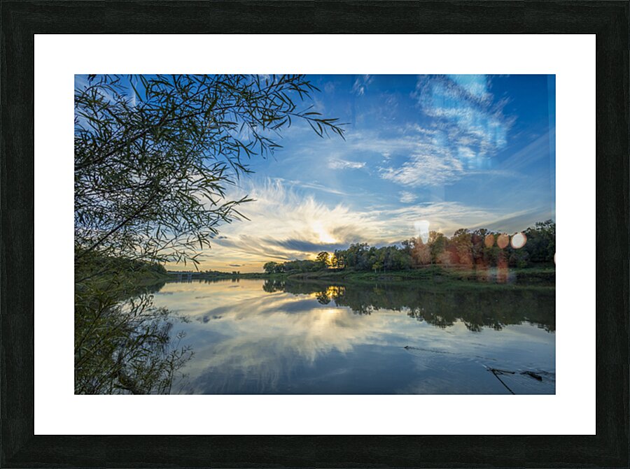 Red River at Sunset Picture Frame print