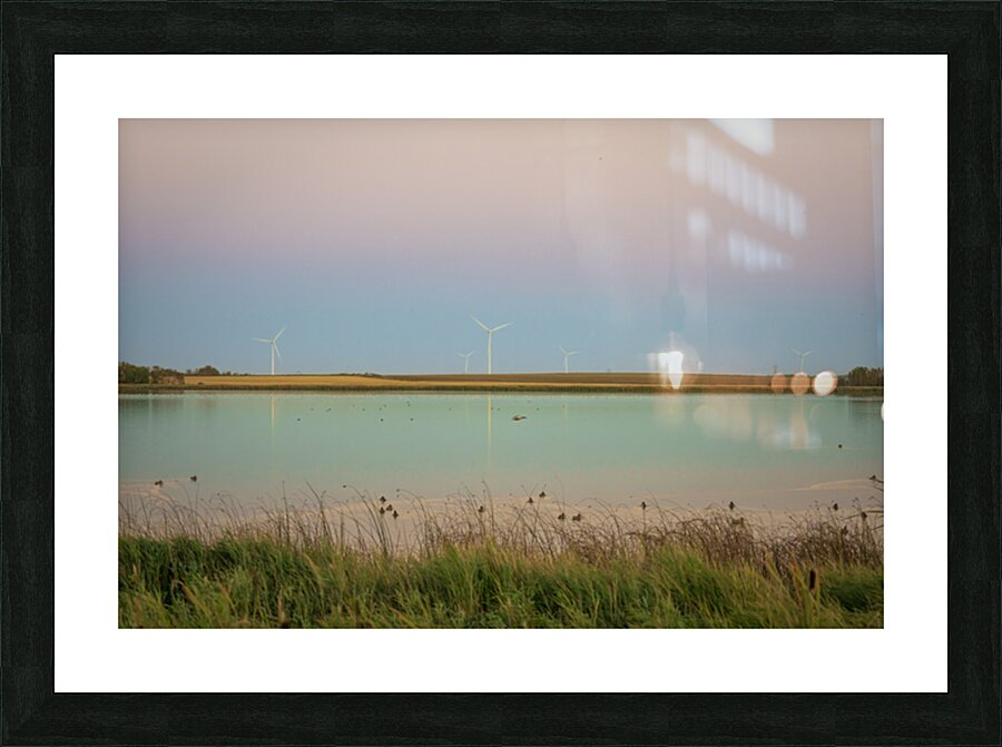 Wind Turbines Reflection Picture Frame print