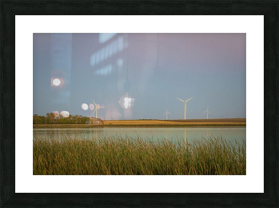 Wind Turbines Reflection Picture Frame print