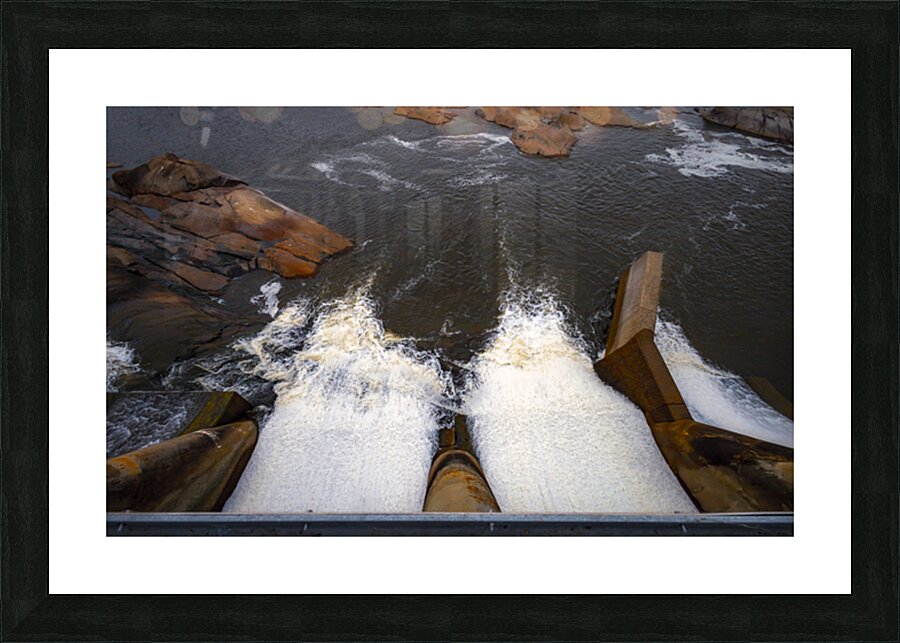 Spillway at Powerview Pine Falls Picture Frame print