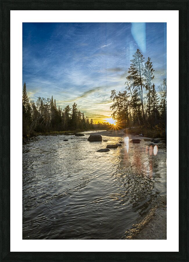 Sunset at Pine Point Rapids Picture Frame print