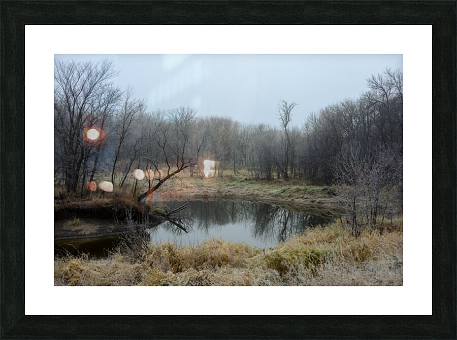 Fog by the River Picture Frame print