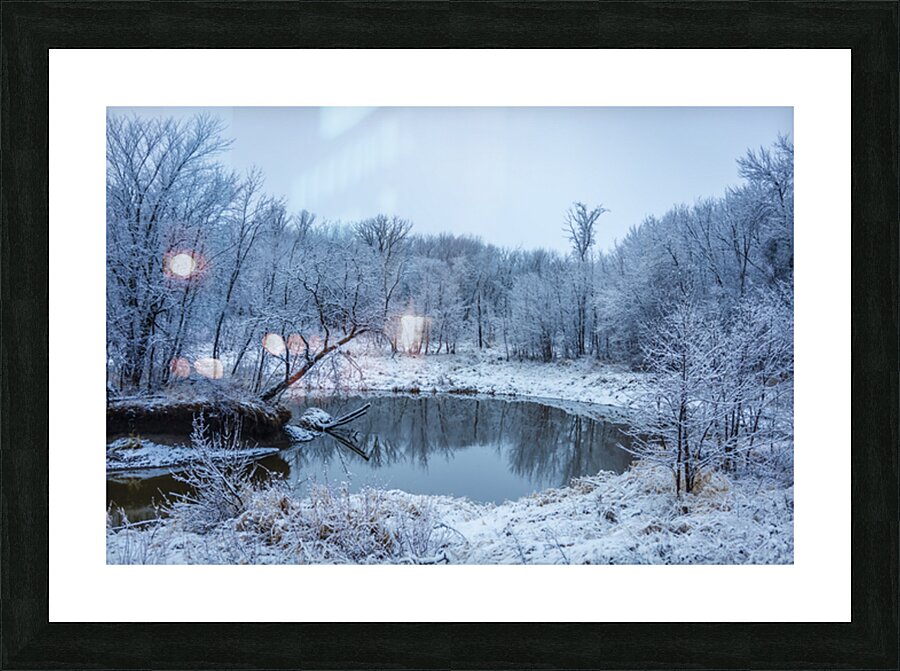 River in First Snowfall Picture Frame print