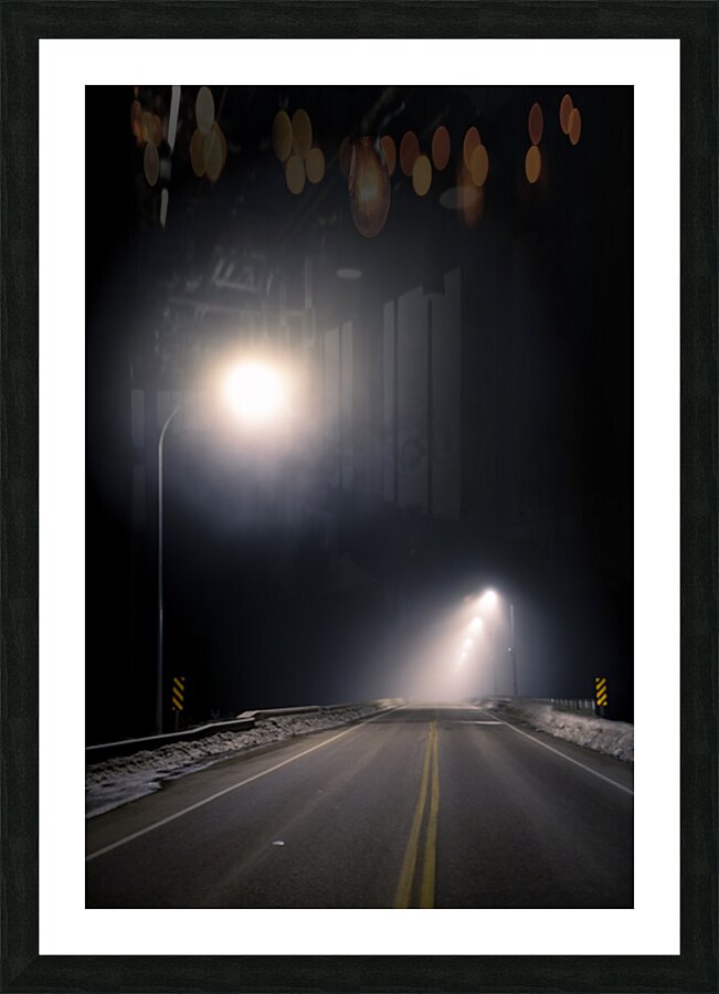 bridge in the Fog Picture Frame print