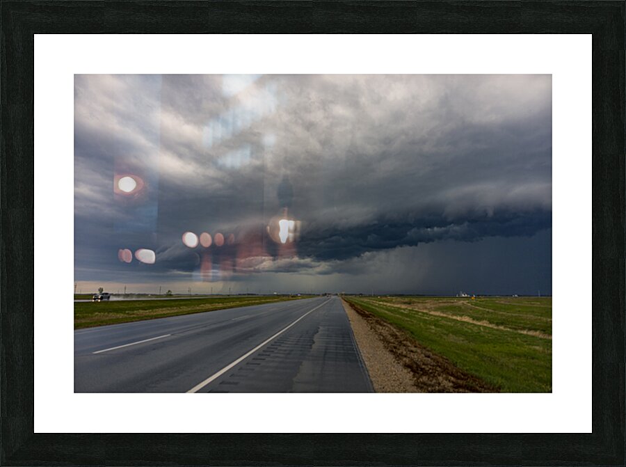 Stormclouds on the Highway Picture Frame print