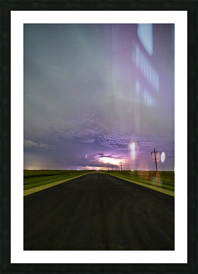 Storm Under Auroras Picture Frame print