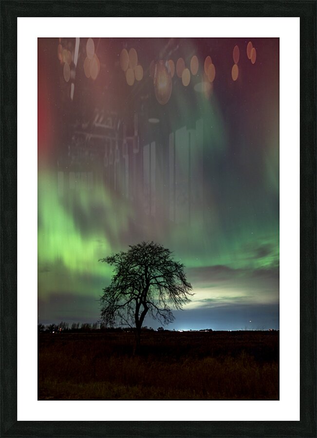 Northern Lights Dance Picture Frame print