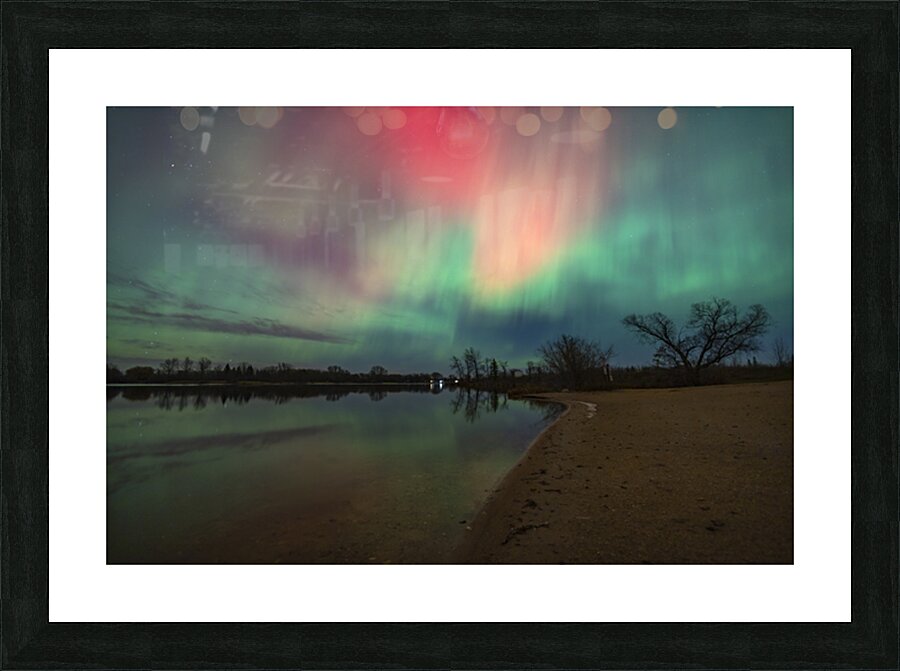 Northern Lights Reflections Picture Frame print