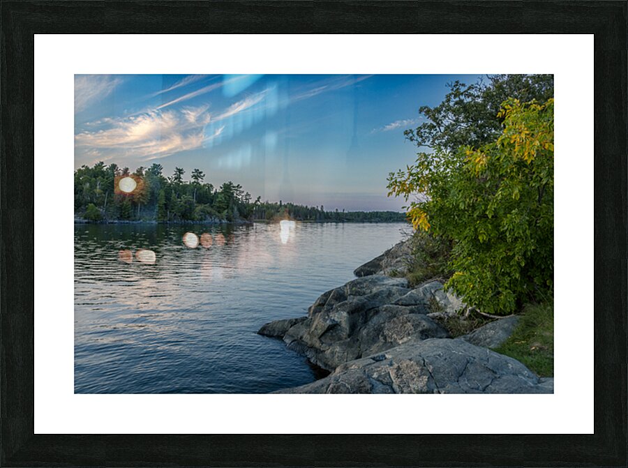 Rocky Shoreline Reflection Picture Frame print