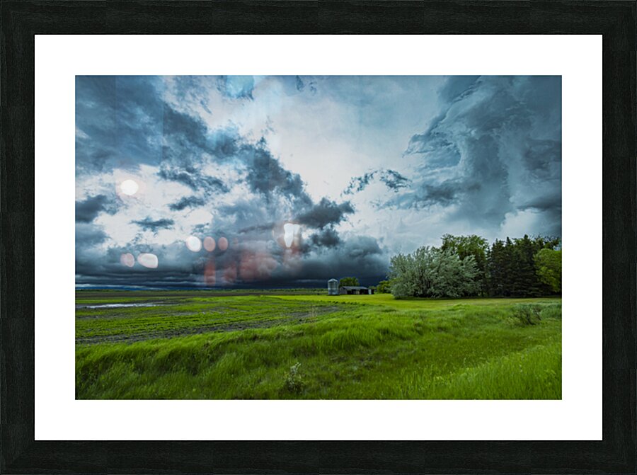 Farm and Storm Picture Frame print