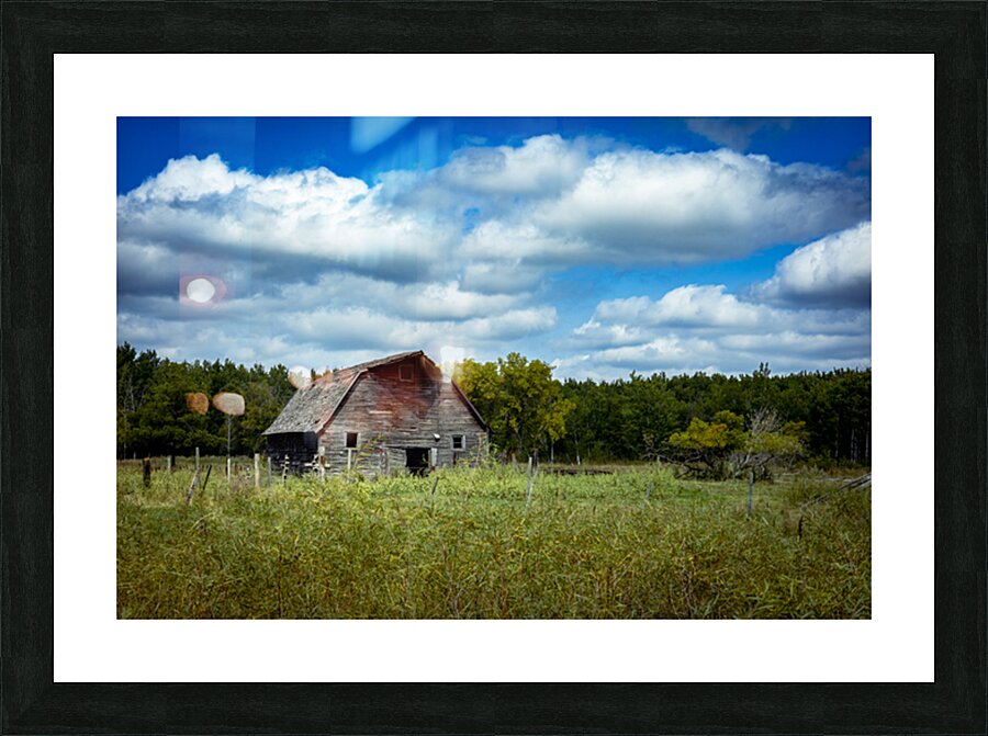 Old Barn on a Cloudy Day Picture Frame print