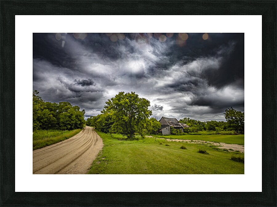 Old Barn on a Stormy Day Picture Frame print