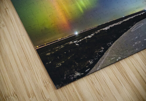 Rainbow Auroras Over The Red River Marc Gilbert Photography puzzle