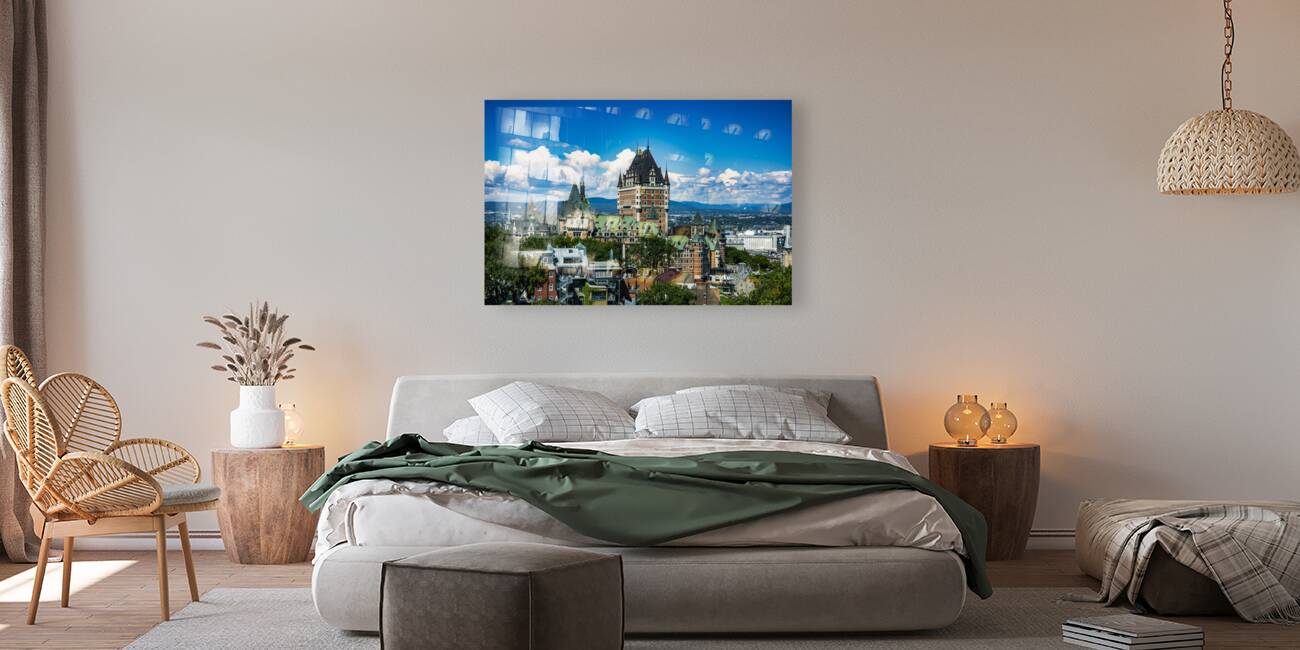 Old Quebec City Skyline Reproduction