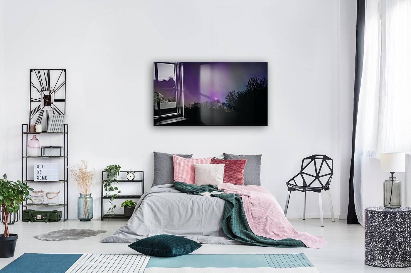 Aurora and Moonlight over the Canopy Reproduction