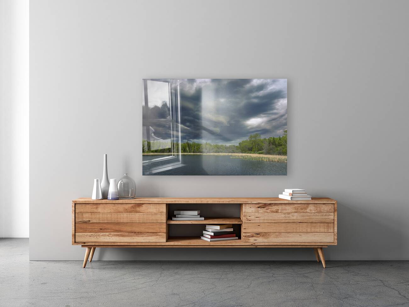 Sunset Under Stormy Sky Reproduction