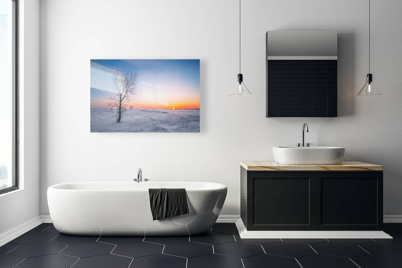 Lone Tree at Sunrise Reproduction