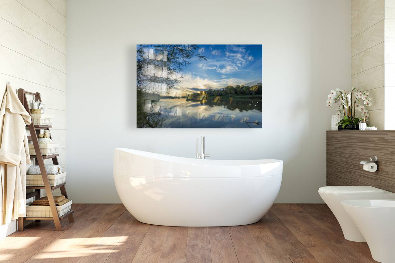 Red River at Sunset Reproduction