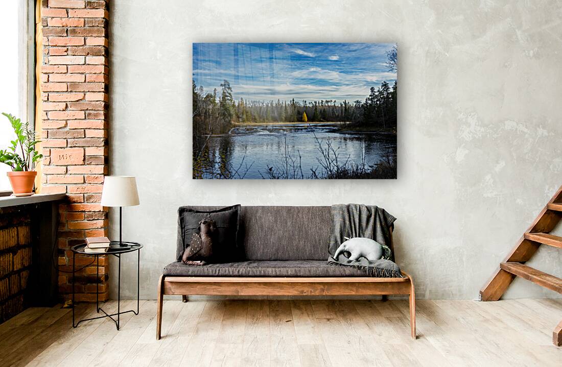 Lone Tamarack Tree Behind the Falls Reproduction