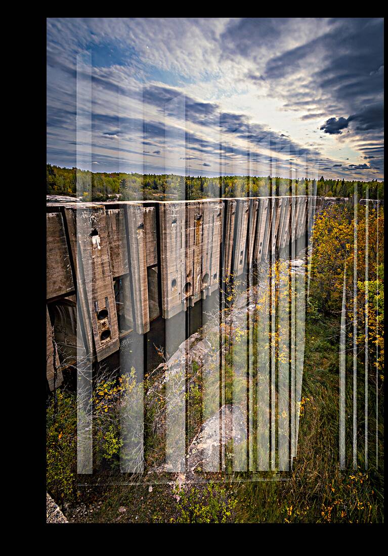 Dam Wall Into the Forest Reproduction