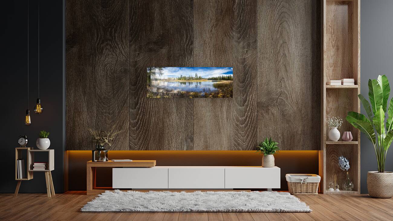 Horseshoe Bend Panorama at Pine Point Rapids Reproduction