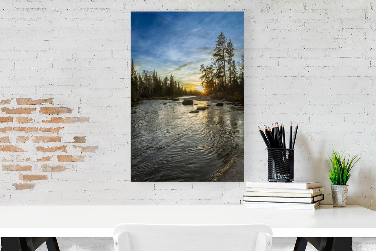 Sunset at Pine Point Rapids Reproduction