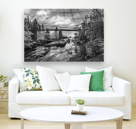 Tulabi Falls on a Rainy Day - B&W Reproduction