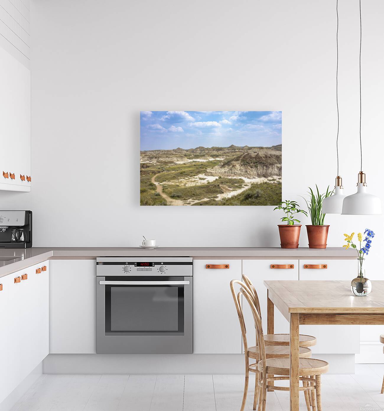 Overlooking the Badlands Reproduction