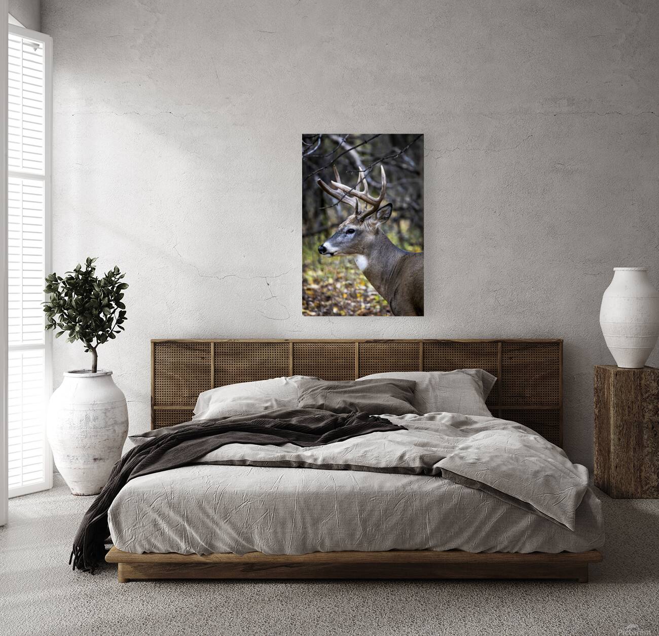 Antlers and Autumn: A Portrait of Natures Beauty Reproduction