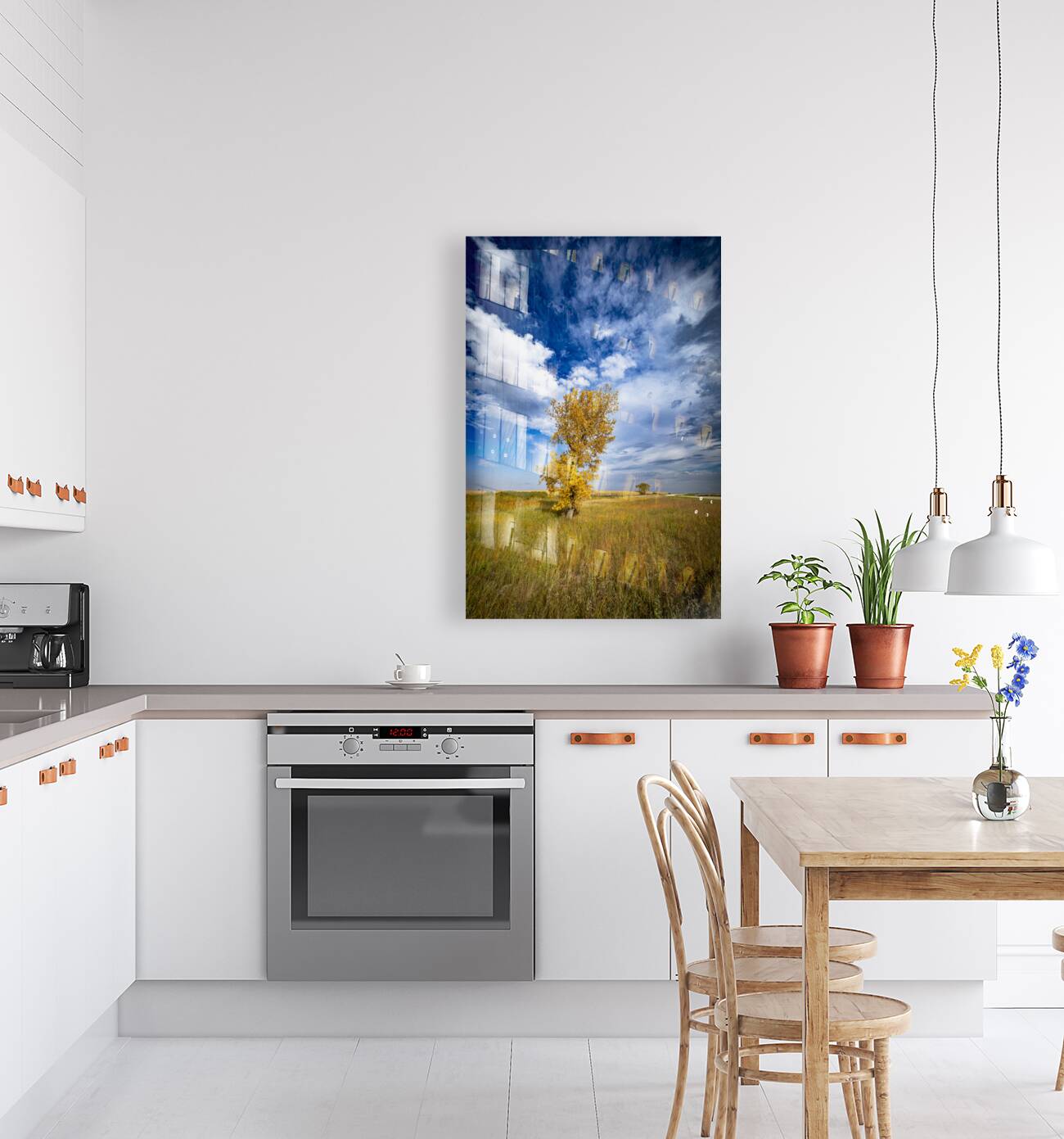 Lone Trees in the Fall Reproduction