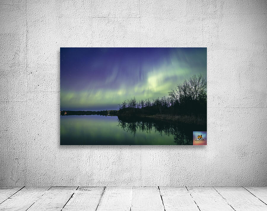 Northern Lights Over the Lake Wall Preview