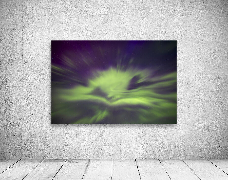 Green and Purple Aurora Burst Wall Preview