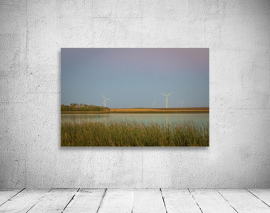 Wind Turbines Reflection Wall Preview