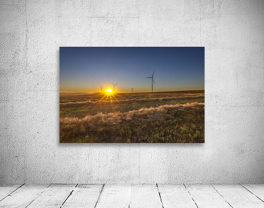 Sunset by the Wind Turbine Wall Preview