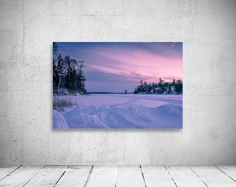 Frozen Lake at Dusk Wall Preview