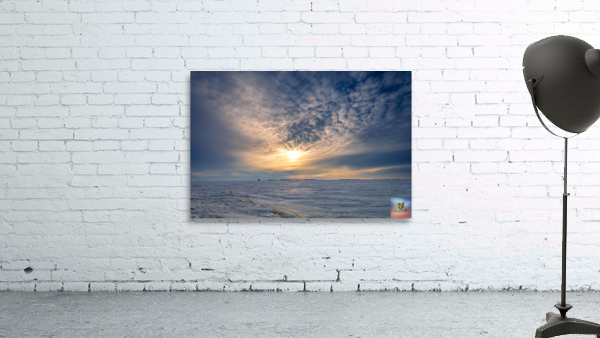 Sunset Over Winter Field Wall Preview