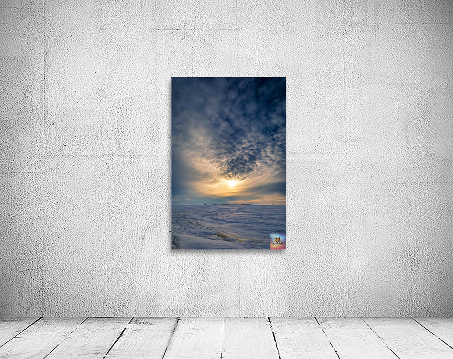 Sunset Over Winter Field Wall Preview