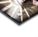 Sailor girl portrait. Vintage design background Acrylic print