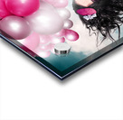 Celebration. Happy Fashion Woman Holding Balloons Acrylic print