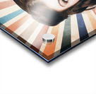 Beautiful retro brunette girl with surprised look Acrylic print