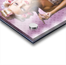 Beautiful Retro Woman Applying Makeup Cosmetics Acrylic print