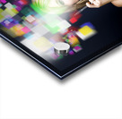 Woman accessing digital media with touch screen Acrylic print