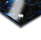 Evil zombie man creeping though black shadows Acrylic print