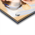 Hot retro pinup girl lying on beach in Australia Acrylic print