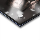 Beautiful vintage girl dancing with flower petals Acrylic print