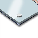 Beautiful pinup woman listening to old gramophone Acrylic print