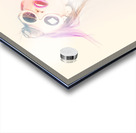 Sun flared 70s pin-up girl posing in funky colour Acrylic print