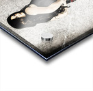 Sexy brunette woman holding gun with deadly style Acrylic print