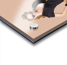 Pin-up seated on a pine trunk Acrylic print