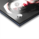 Scary zombie nurse with facial wounds Acrylic print